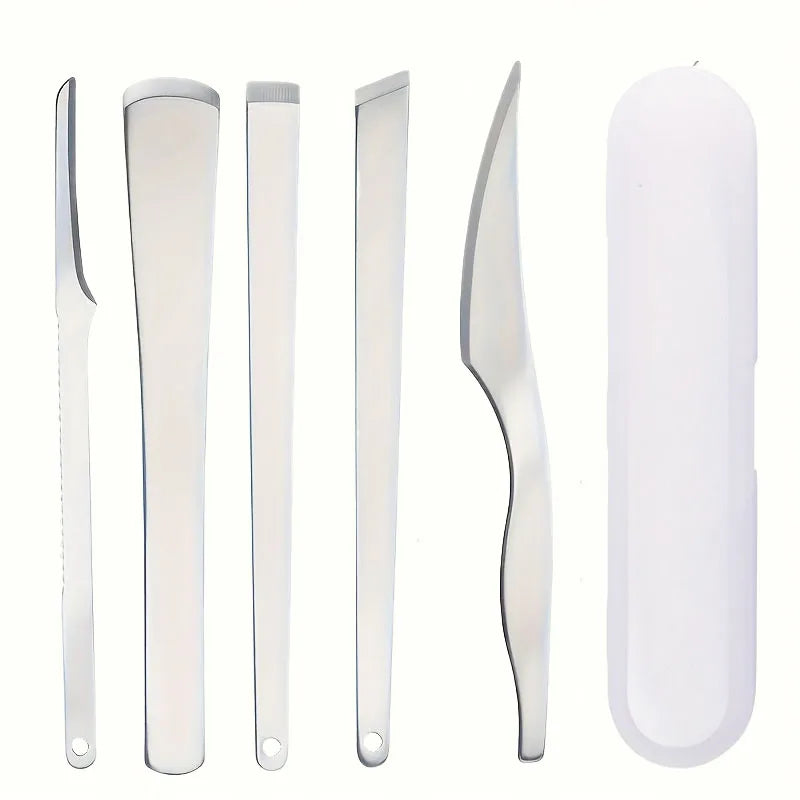 Stainless Steel Manicure Tool Set - Foot Cleaning and Care,Reusable Exfoliation, Foot Knife and Toe Scissors for Men and Women