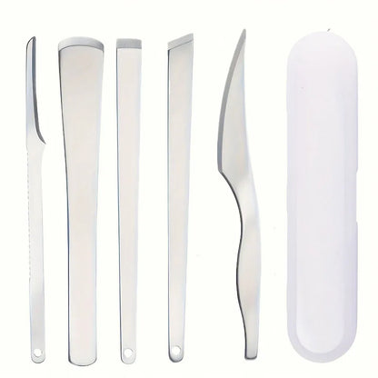 Stainless Steel Manicure Tool Set - Foot Cleaning and Care,Reusable Exfoliation, Foot Knife and Toe Scissors for Men and Women