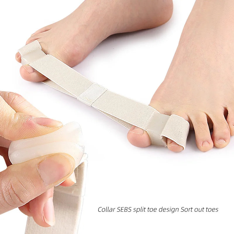 1Pcs Hallux Valgus Corrector Big Toe Stretcher Separator Bunion Pain Relief Belt Recovery Training Exerciser Strap Toe Separator