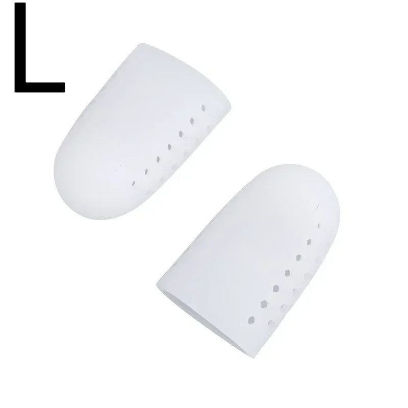 White Breathable Toe Protectors Sleeve Bunion Pads Cushion Big Toe Guards Silicone Toe Covers for Protection of Ingrown Toenails