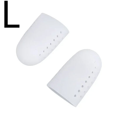 White Breathable Toe Protectors Sleeve Bunion Pads Cushion Big Toe Guards Silicone Toe Covers for Protection of Ingrown Toenails