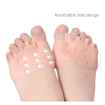2/4/6/8/10Pcs Silicone Forefoot Pads Gel Insole Toe Separator Cushion Pain Relief Insoles Finger Toe Valgus Corrector Gel Pads