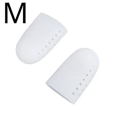 White Breathable Toe Protectors Sleeve Bunion Pads Cushion Big Toe Guards Silicone Toe Covers for Protection of Ingrown Toenails